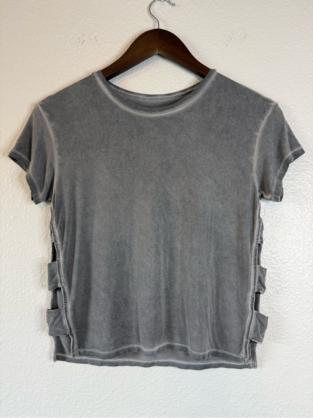 American Eagle Soft & Sexy Gray Ladder Side Tee XS - Picture 3 of 7